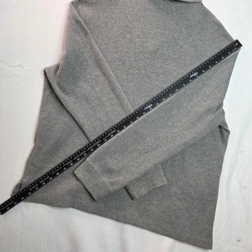 Polo Ralph Lauren Mens XL Gray Quarter Zip Pullover Sweater Heathered‎ Cotton